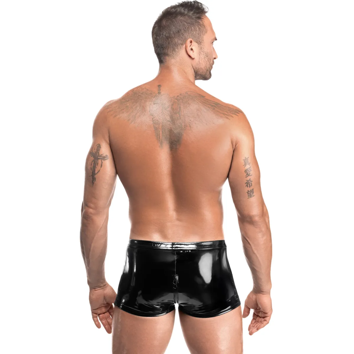 Schwarze Lack Shorts Voltage H095 von Noir Handmade Kink Royal Collection | Fesselliebe.de