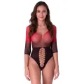 Schwarz/roter Netz Body BS118 von Passion