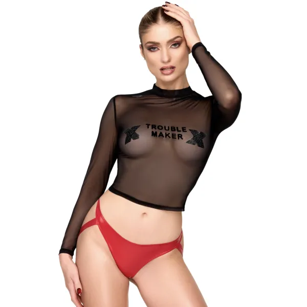 F389 Troublemaker Top von Noir Handmade | Fesselliebe.de