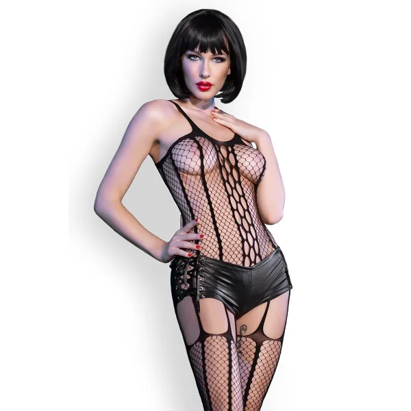 Bodystocking-Set Cr4476 Schwarz von Chilirose | Fesselliebe.de