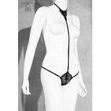 String mit Choker Cr4385 Schwarz von Chilirose | Fesselliebe.de