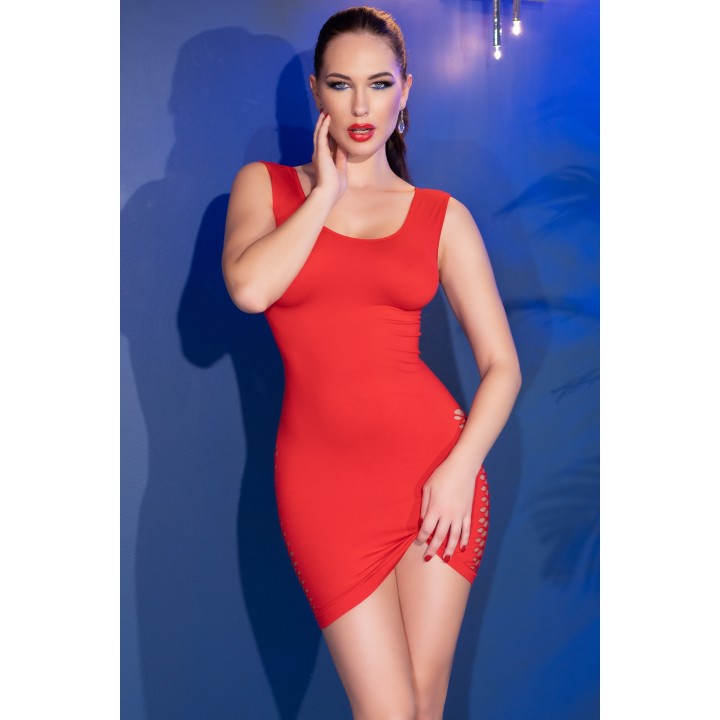Nahtloses Minikleid Cr4622 Rot von Chilirose | Fesselliebe.de