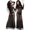 Langes Spitzenkleid Cr4049 Schwarz von Chilirose