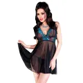 Babydoll Cr4214 Schwarz/Blau von Chilirose