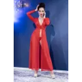 Langes Kleid Cr4421 Rot von Chilirose