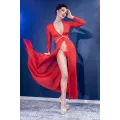 Langes Kleid Cr4421 Rot von Chilirose