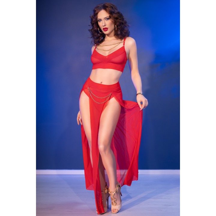 Top + Rock In Rot Cr4850 von Chilirose | Fesselliebe.de
