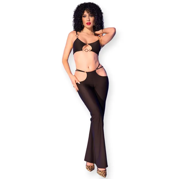 Sexy Top + Leggings Cr4851 Schwarz | Fesselliebe.de