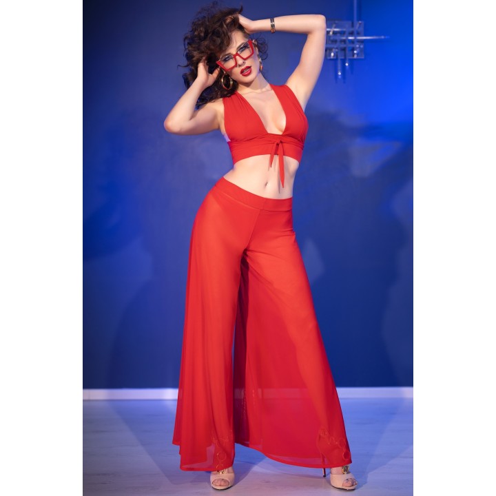 Top + Hose Cr4857 Rot von Chilirose | Fesselliebe.de