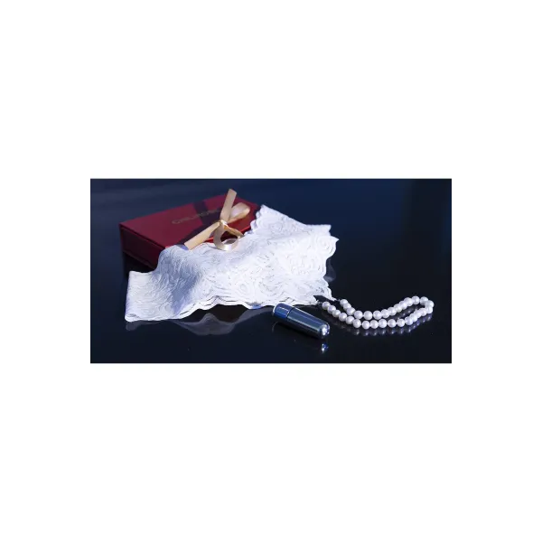 Perlenstring Weiss + Minivibrator Cr4395 von Chilirose | Fesselliebe.de