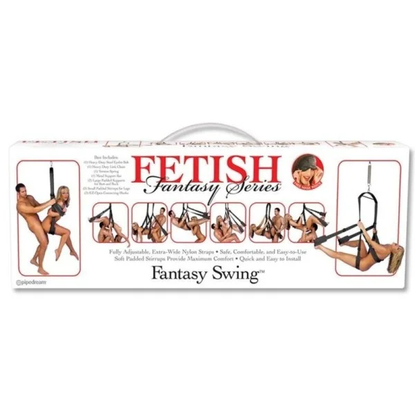 Schwarze Fantasie-Sexschaukeln von Fetish Fantasy Series