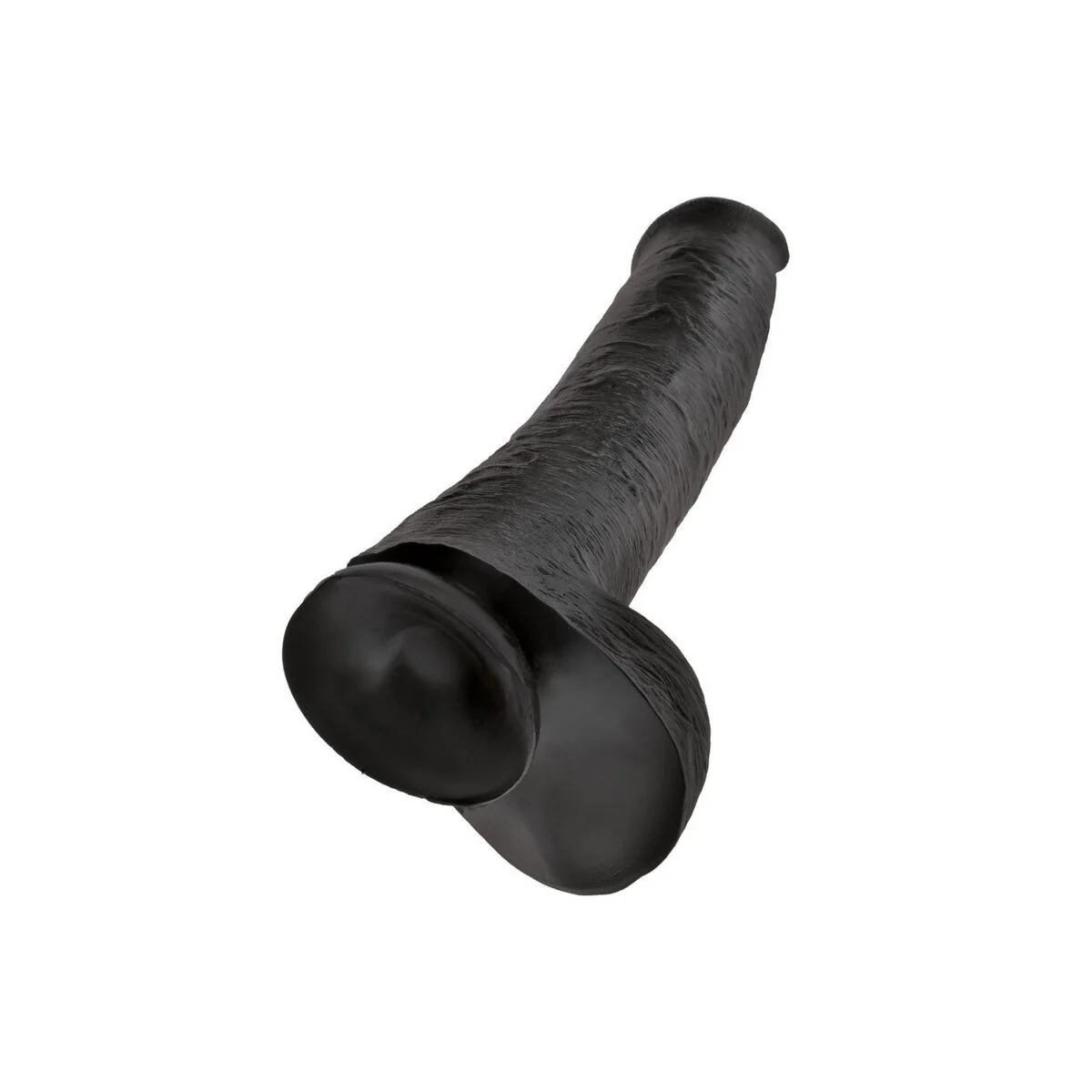 Realistischer Dildo mit Hoden 38 cm Schwarz von King Cock