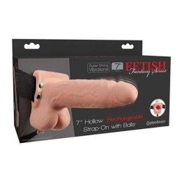 Realistischer, Vibrierender Hohl-Strap-On mit Hoden, 17,8 cm von Fetish Fantasy Series