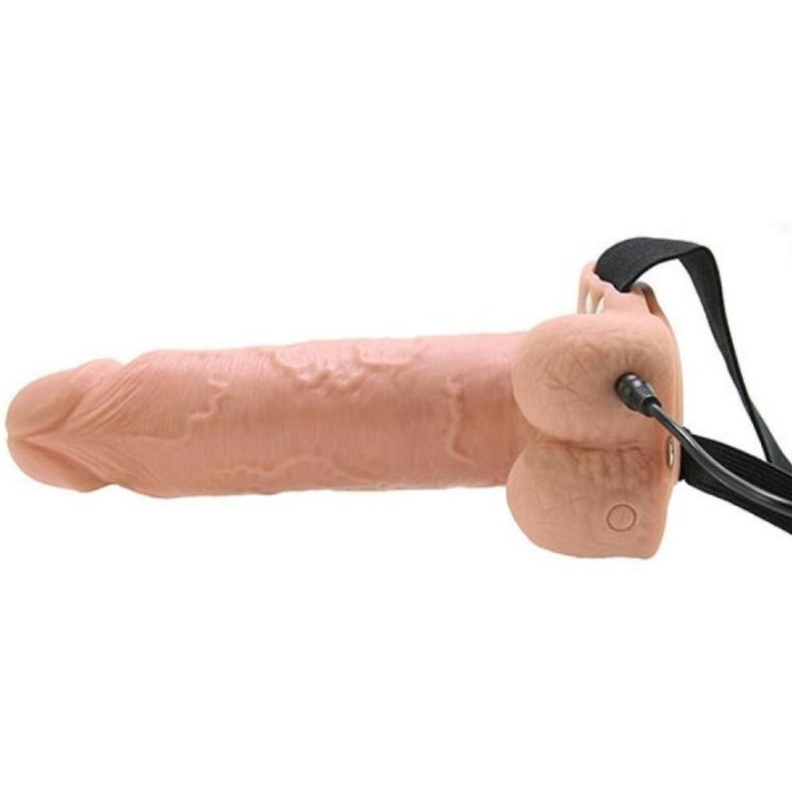 Realistischer, Vibrierender Hohl-Strap-On mit Hoden, 17,8 cm von Fetish Fantasy Series