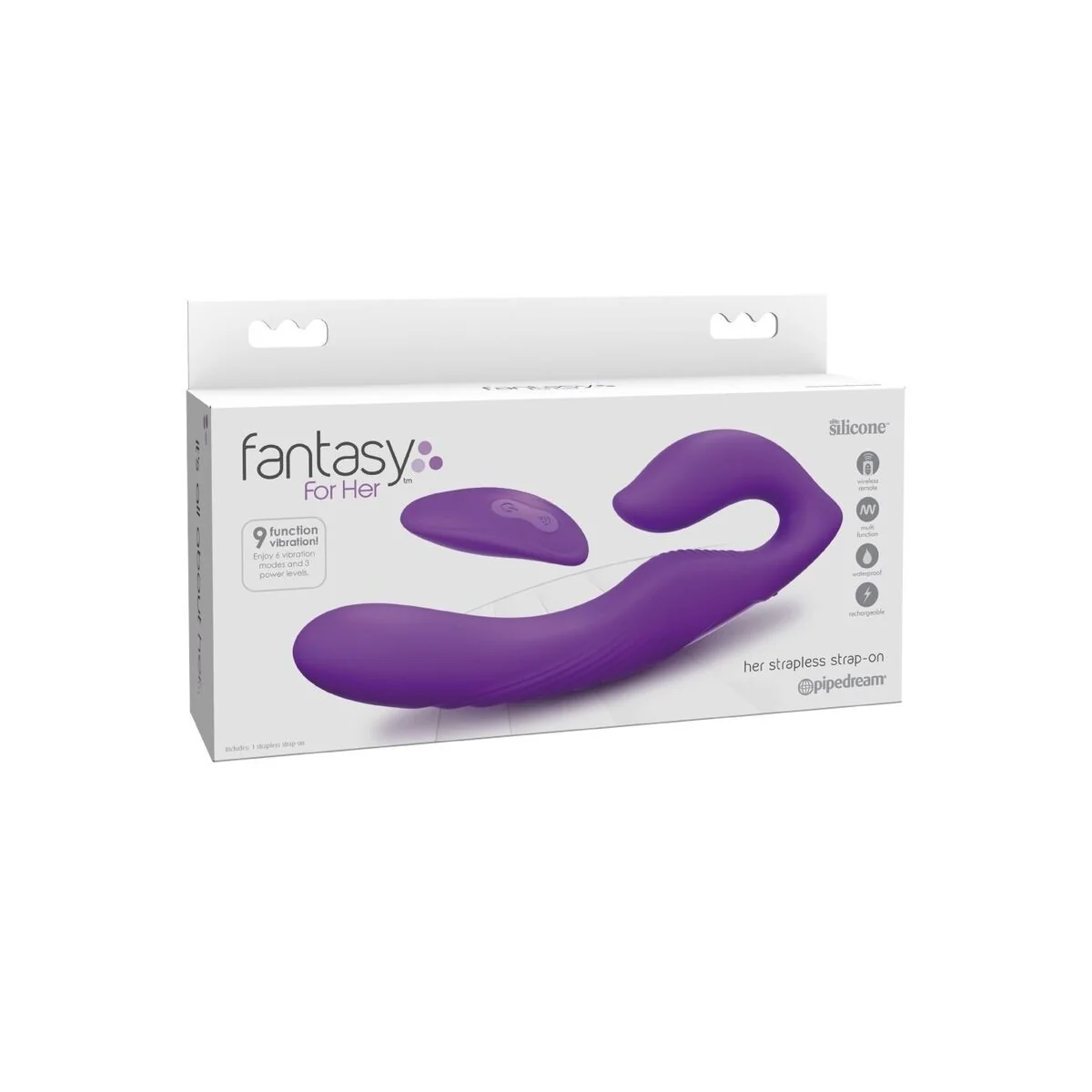 Fantasy For Her – Doppelpenetrationsvibrator mit Fernbedienung, 9 Violette Stufen von Fantasy For Her