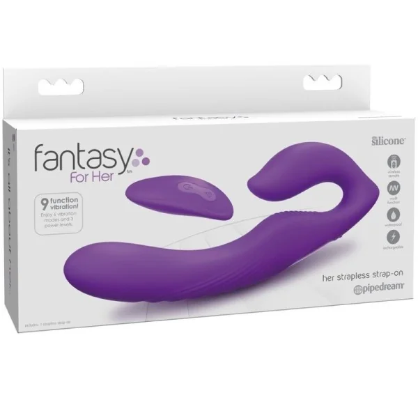 Fantasy For Her – Doppelpenetrationsvibrator mit Fernbedienung, 9 Violette Stufen von Fantasy For Her