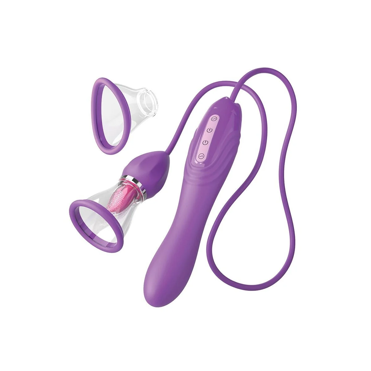 Ultimate Pleasure Max Saugschlauch mit Stimulierender Zunge Lila von Fantasy For Her