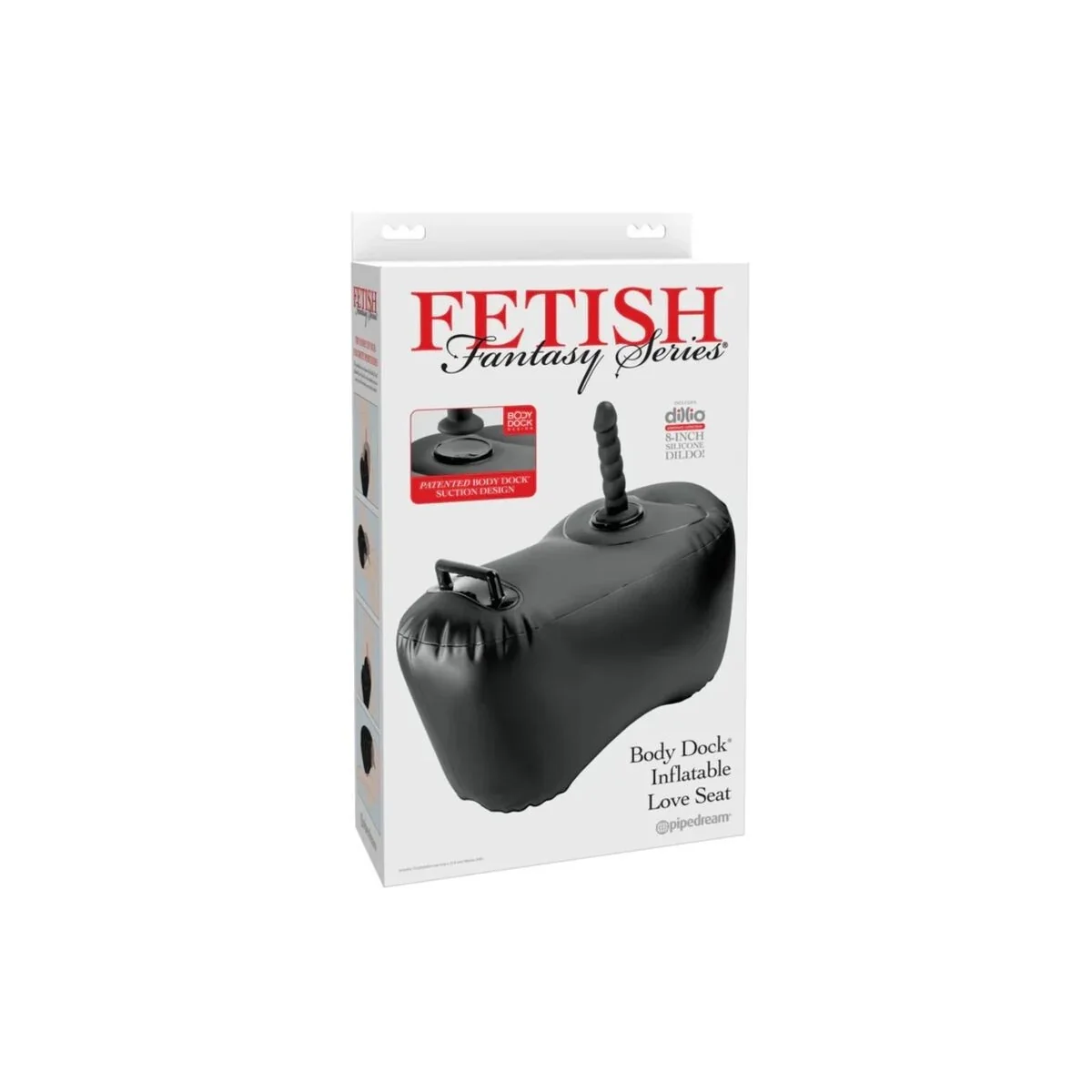 aufblasbarer Liebessitz Body Dock mit Dildo 69,2 cm Schwarz von Fetish Fantasy Series
