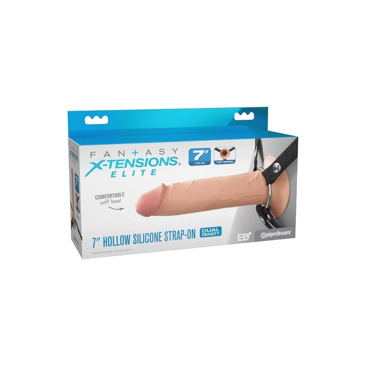 17,8 cm Hohl-Silikon-Strap-On von Fantasy X-Tensions