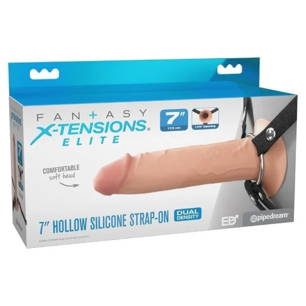 17,8 cm Hohl-Silikon-Strap-On von Fantasy X-Tensions