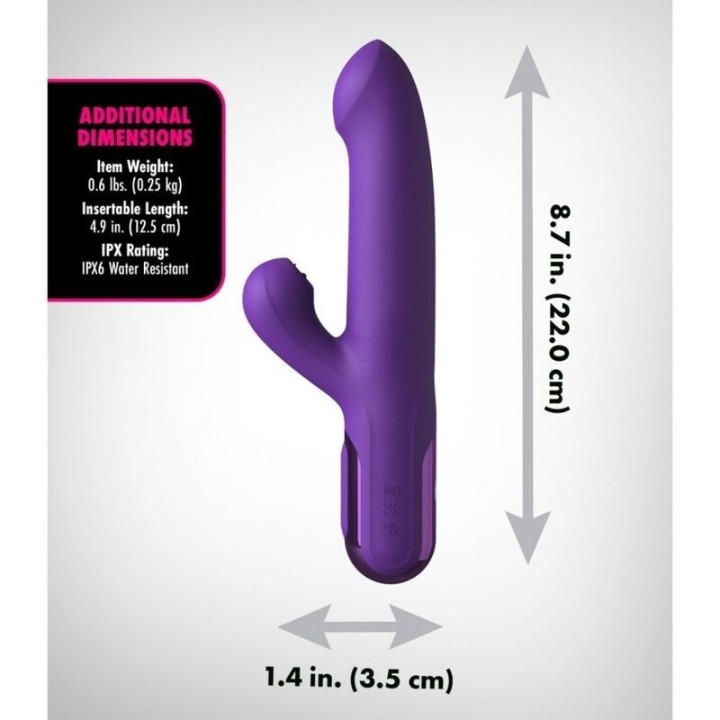 Super Sonix Thruster Rabbit Vibrator Lila von Fantasy For Her