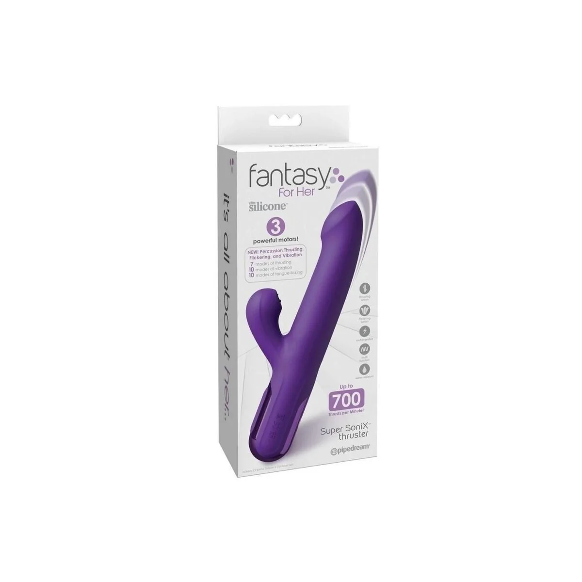 Super Sonix Thruster Rabbit Vibrator Lila von Fantasy For Her
