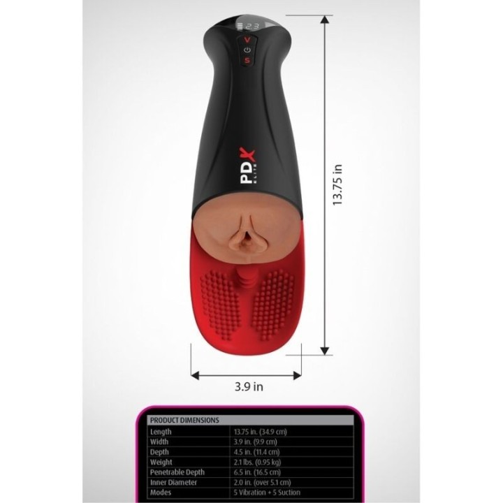 Fap-O-Matic Pro Xl Automatischer Vibrations-Stroker Braun 34,9 cm von Pdx Elite