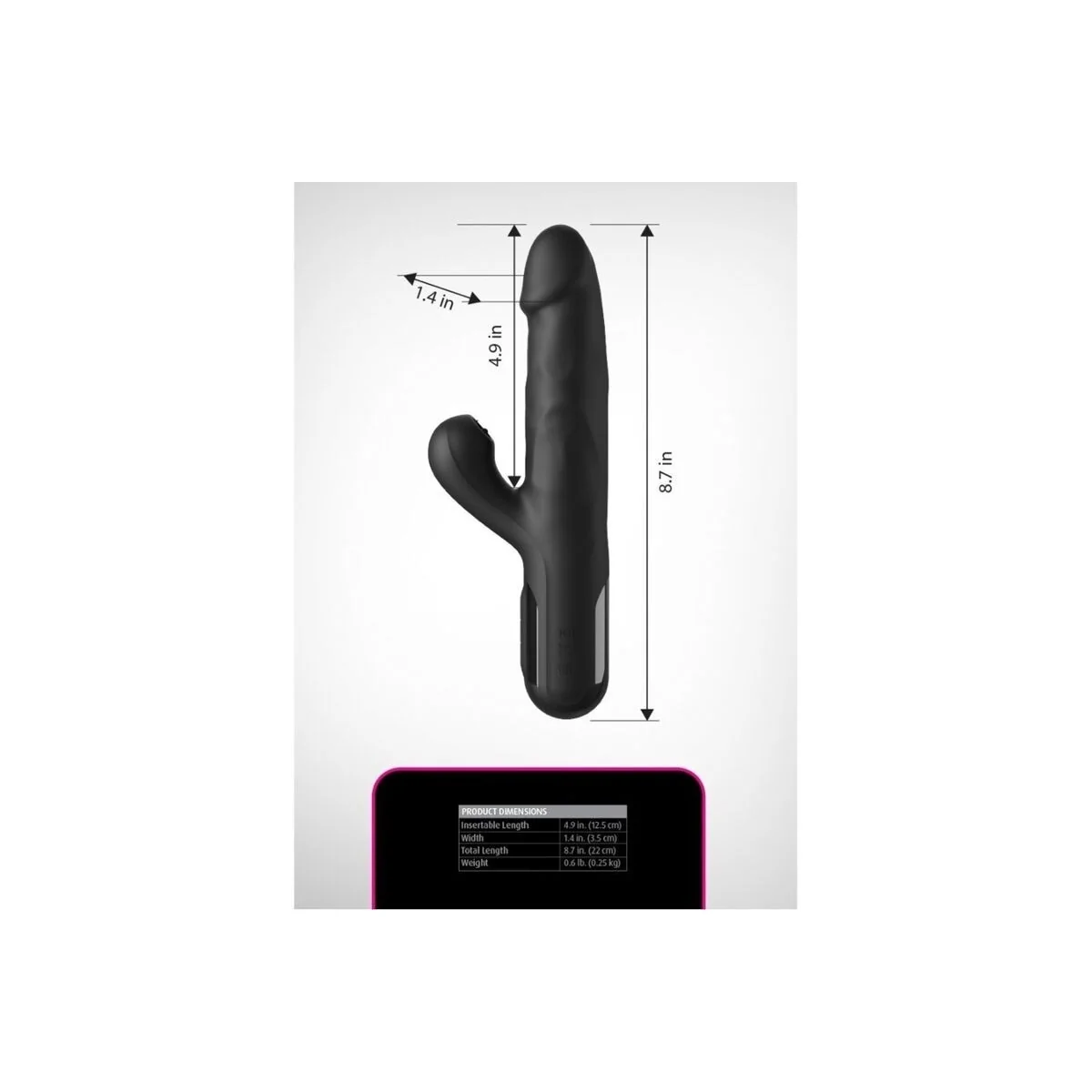 Sonix Silikon-Thruster-Hase-Vibrator Schwarz von Fetish Fantasy Series