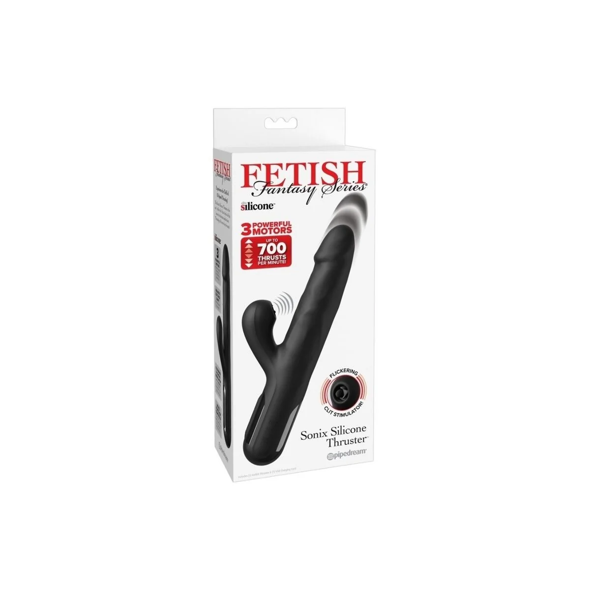 Sonix Silikon-Thruster-Hase-Vibrator Schwarz von Fetish Fantasy Series