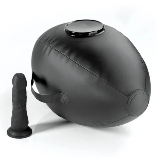 aufblasbarer Liebesball mit Dildo, Schwarz, 41,9 cm von Fetish Fantasy Series