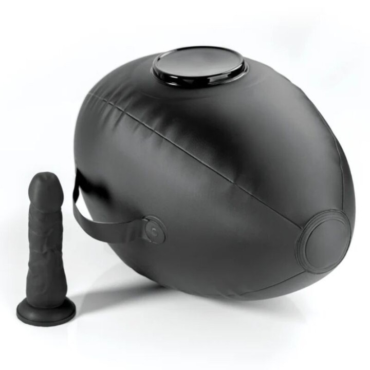 aufblasbarer Liebesball mit Dildo, Schwarz, 41,9 cm von Fetish Fantasy Series