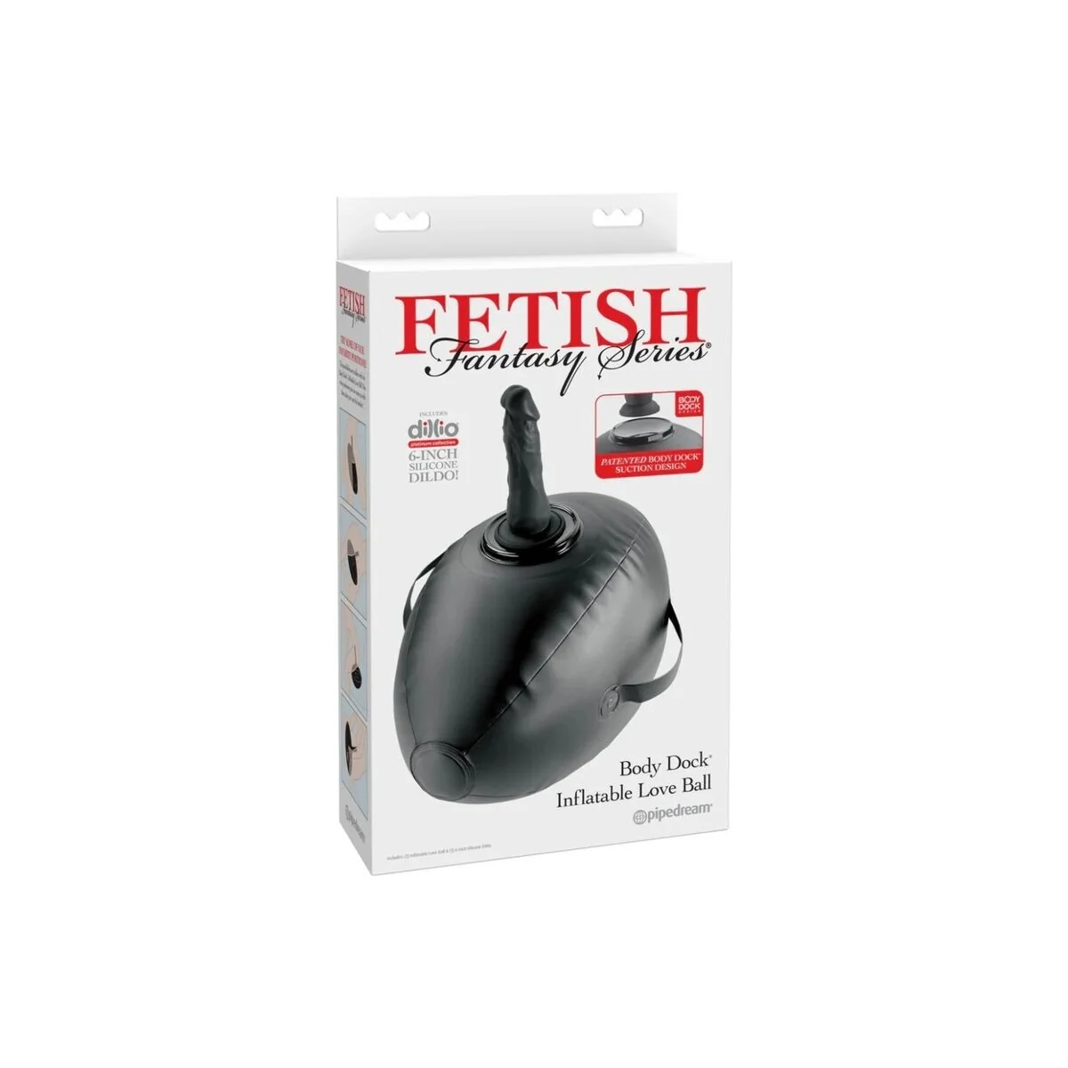 aufblasbarer Liebesball mit Dildo, Schwarz, 41,9 cm von Fetish Fantasy Series