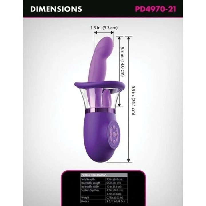 Ultimate Pleasure Pro Plus Hase-Vibrator Lila 20,3 cm von Fantasy For Her