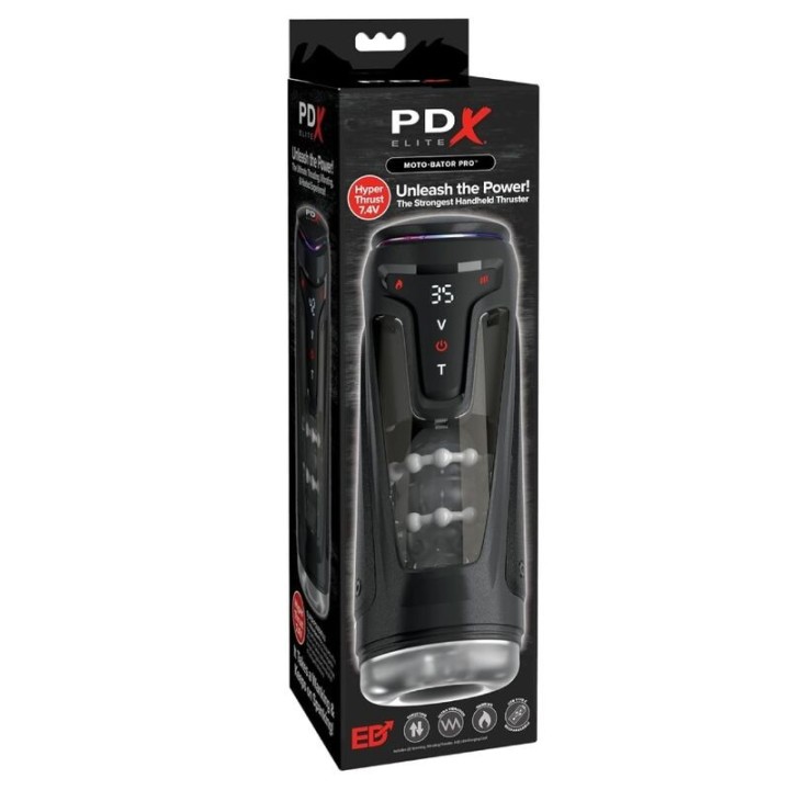 Moto-Bator Pro Thrusting Stroker Automatischer Vibrations- und Wärme-Masturbator 26,5 cm von Pdx Elite