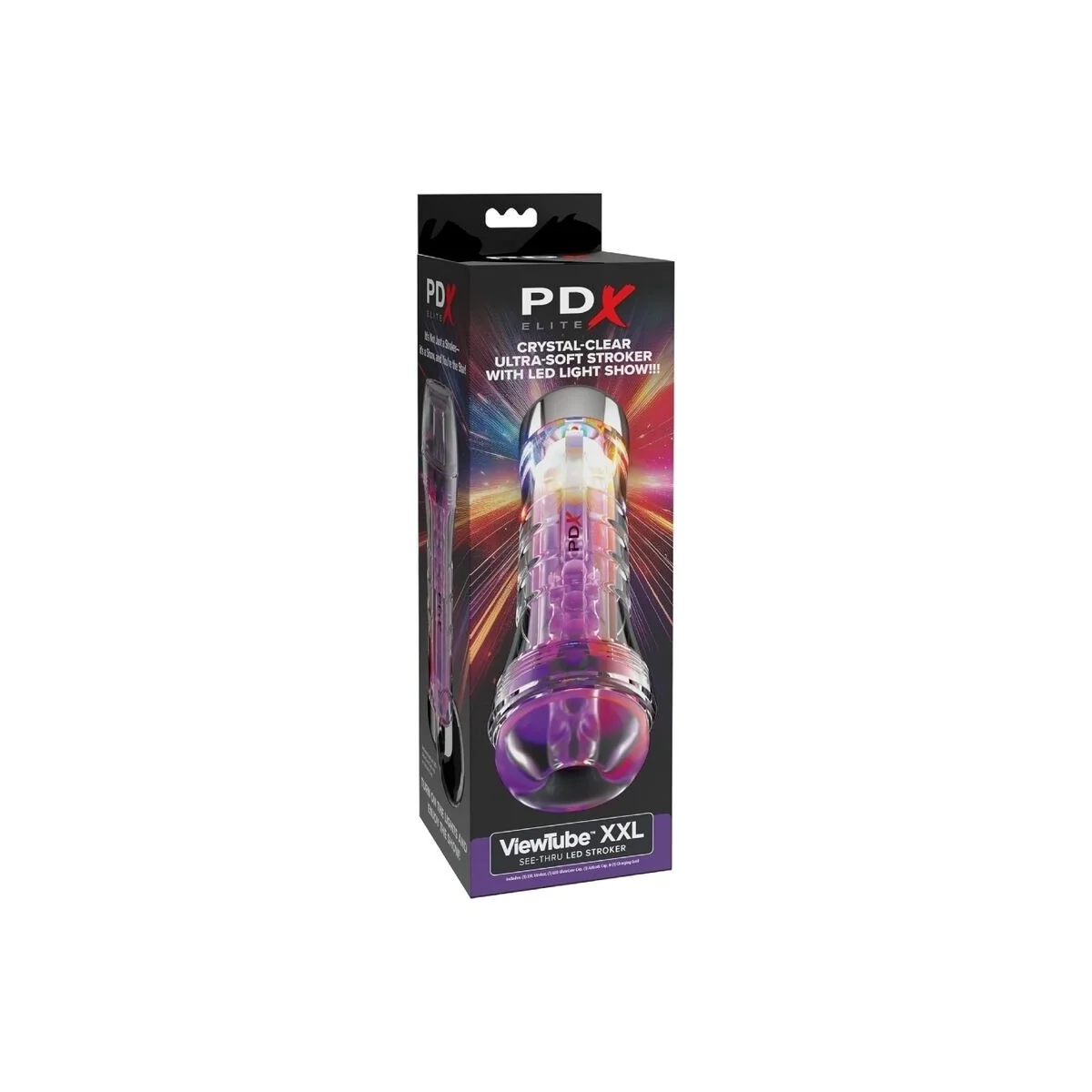 Viewtube Xxl Led Transparent Stroker 27,3 cm von Pdx Elite