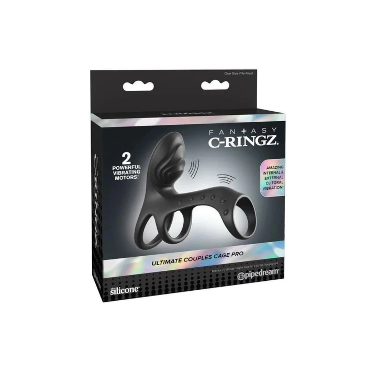 Ultimativer Paar-Cage-Pro-Vibrations-Penisring 19,5 cm von Fantasy C-Ringz