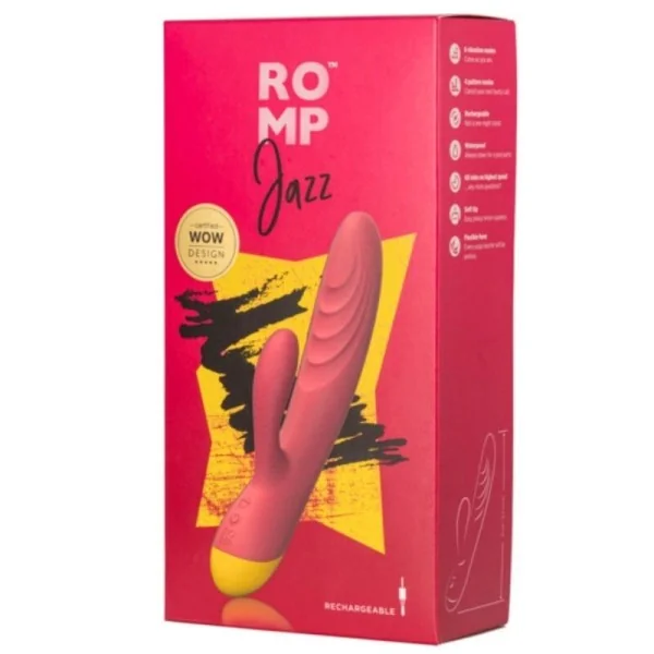 Jazz Wiederaufladbarer Hasenvibrator Rot von Romp