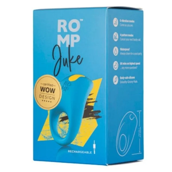Juke Silikon-Penisring mit Klitorisstimulationsvibrator von Romp