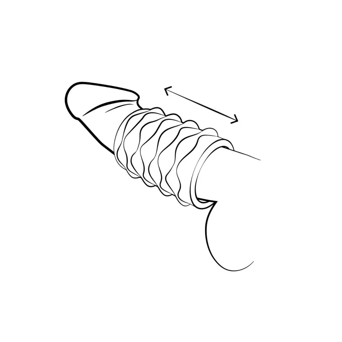 Mosh Transparenter Männermasturbator mit 6 cm Wendbarer Hülle von Romp