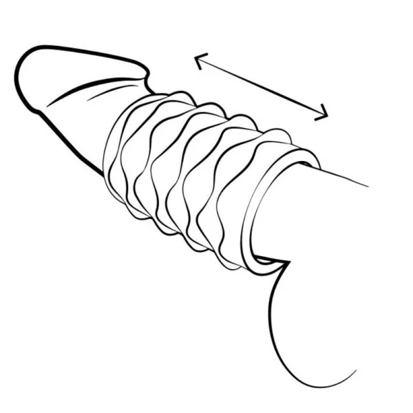 Mosh Transparenter Männermasturbator mit 6 cm Wendbarer Hülle von Romp