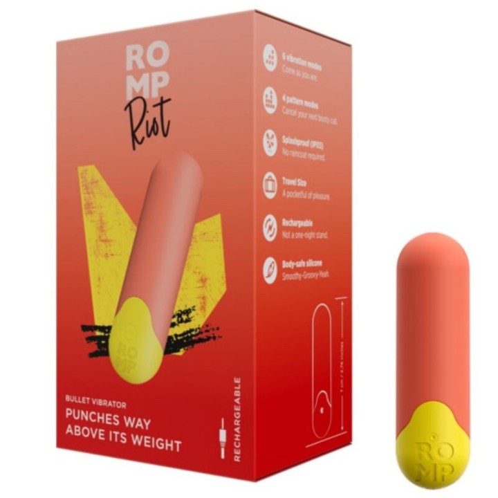 Riot Multifunktions-Vibrationskugel Orange + Gelb von Romp