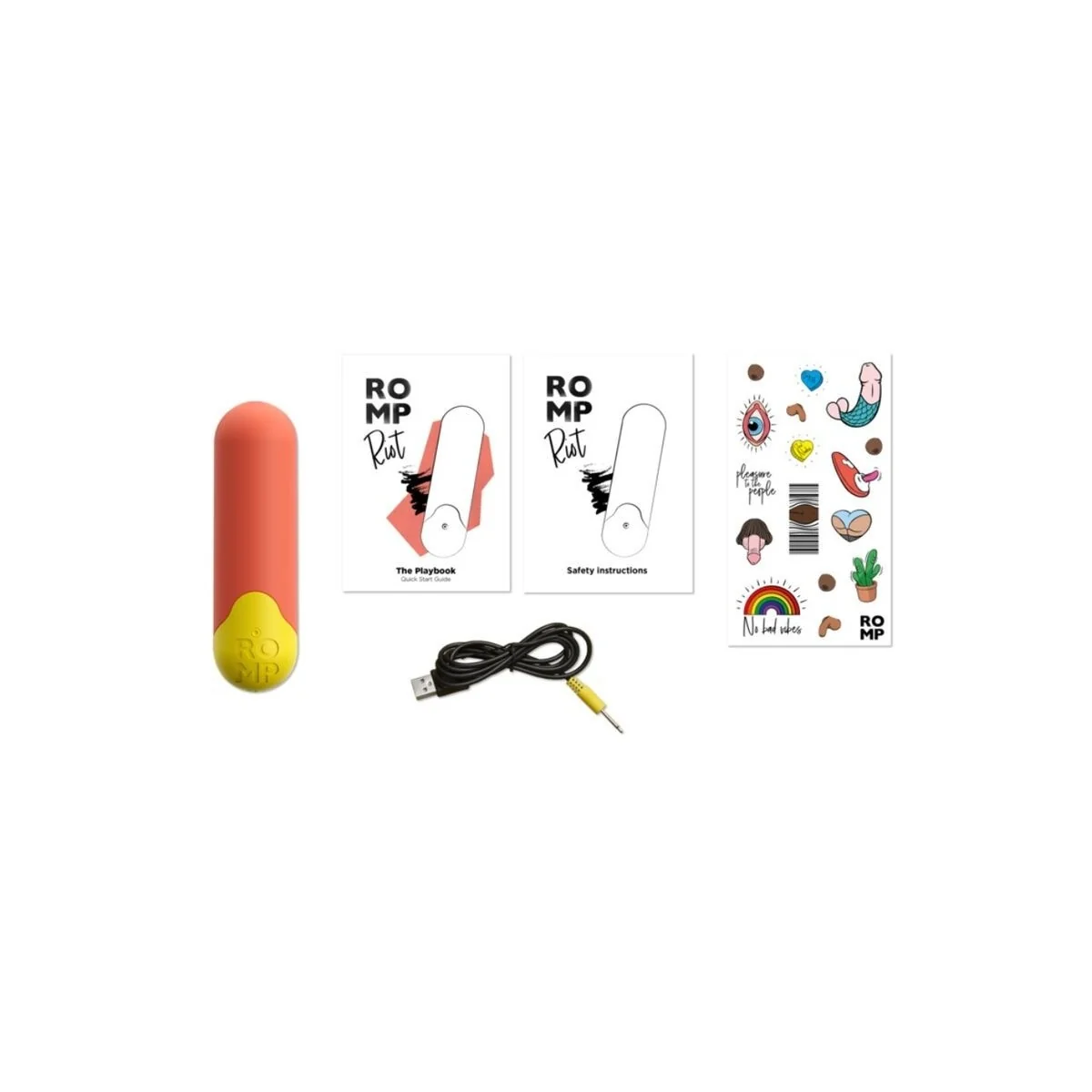 Riot Multifunktions-Vibrationskugel Orange + Gelb von Romp