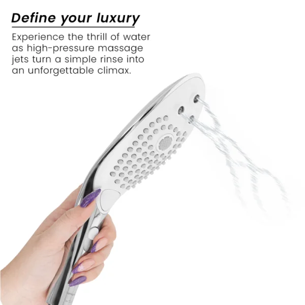 Wave Klitoralstimulierender Duschkopf Chrom von Womanizer | Fesselliebe.de