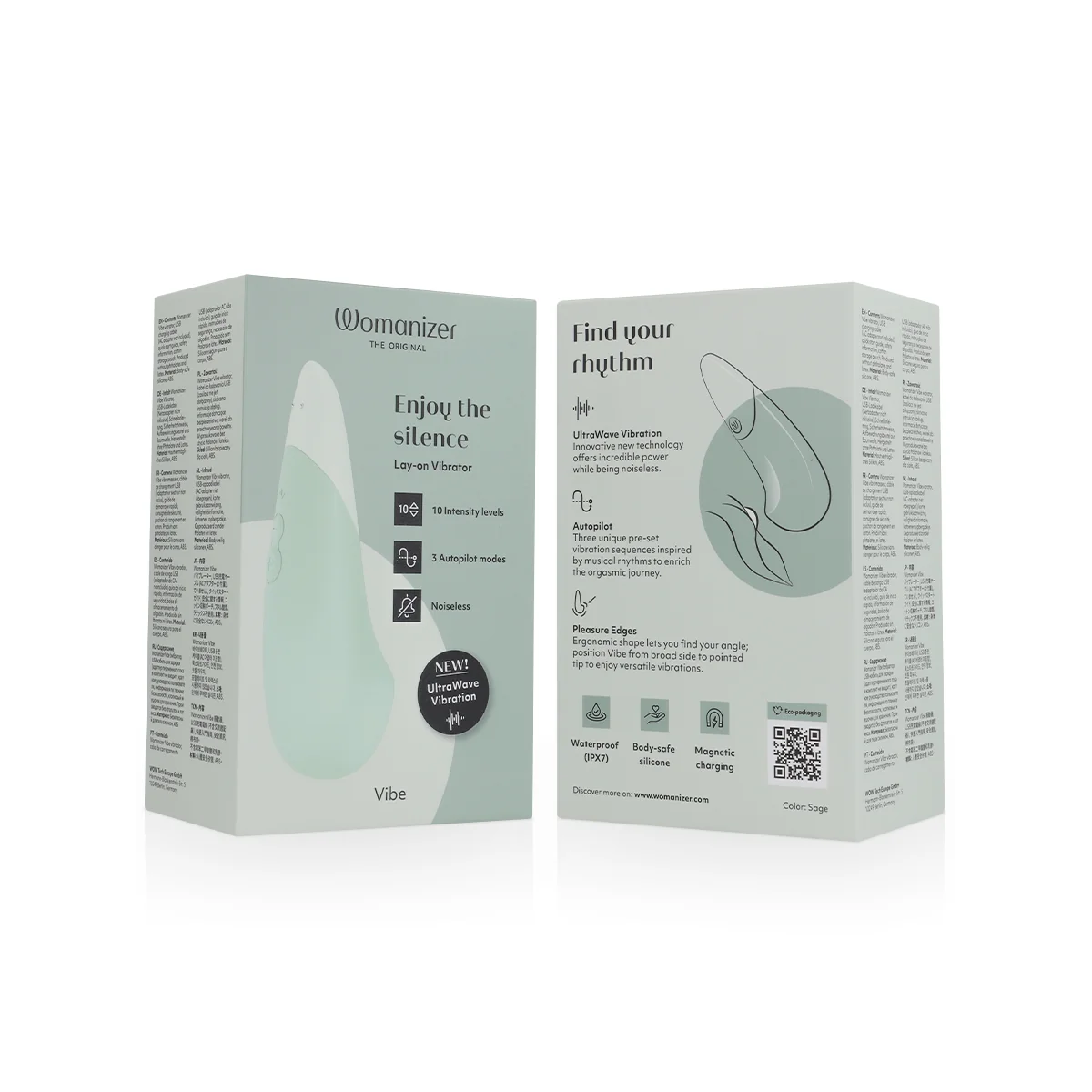Vibe Lay-On Silent Vibrator Sage von Womanizer | Fesselliebe.de