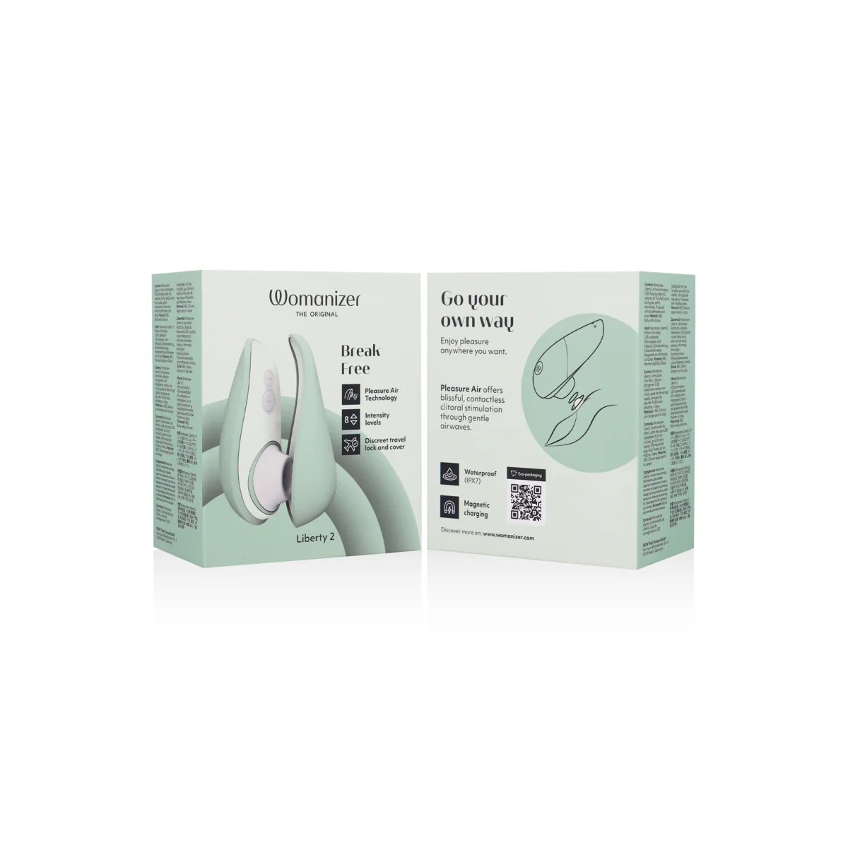 Liberty 2 Klitorisstimulator & Sauggerät Hellgrün von Womanizer | Fesselliebe.de