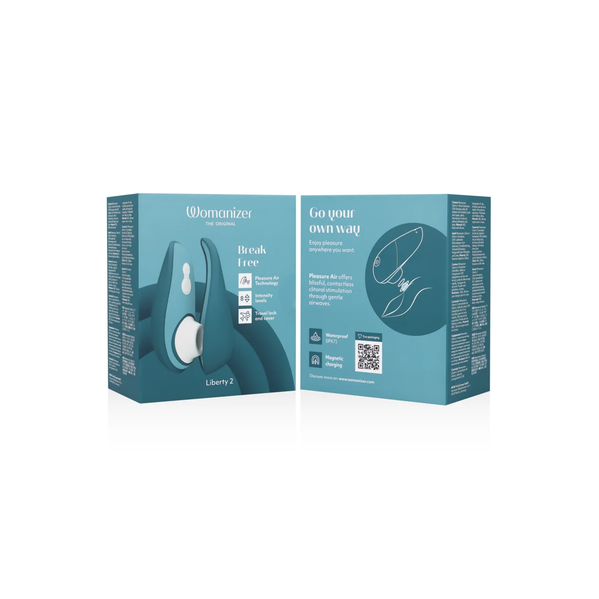 Liberty 2 Klitorisstimulator & Saugrohr Blau von Womanizer | Fesselliebe.de