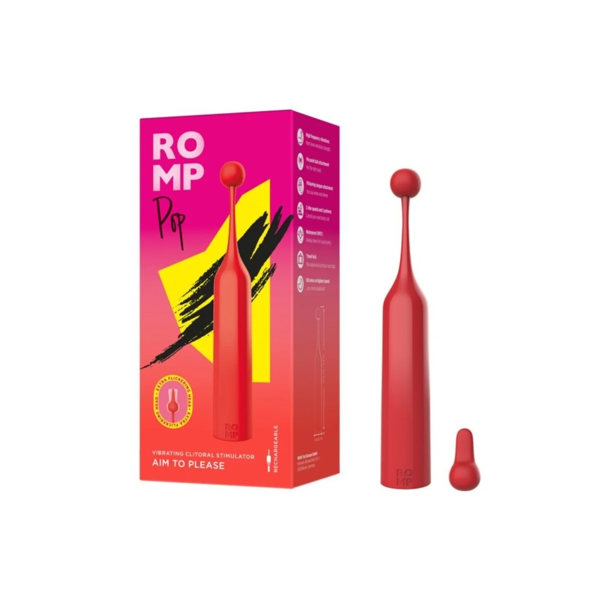 Pop Hochfrequenz-Klitarsimulator Rot von Romp