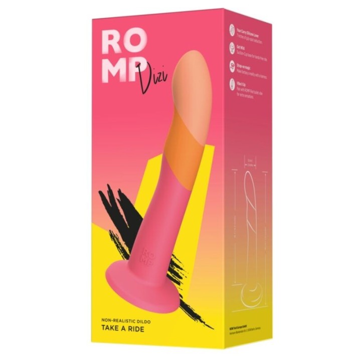 Dizi Silikon-Dildo mit Saugnapf, Dreifarbig, 18 cm von Romp
