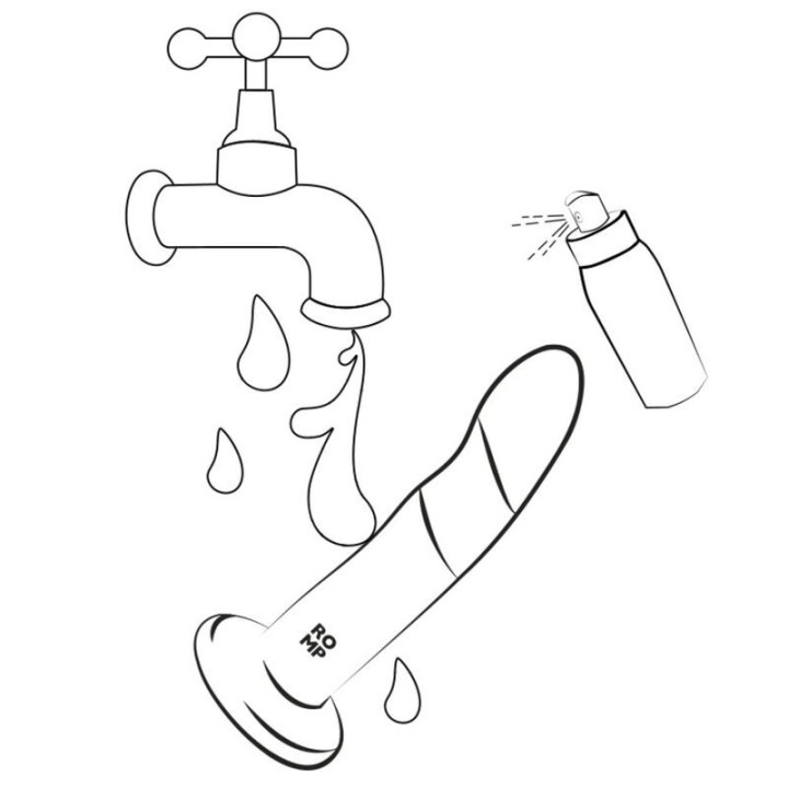 Dizi Silikon-Dildo mit Saugnapf, Dreifarbig, 18 cm von Romp