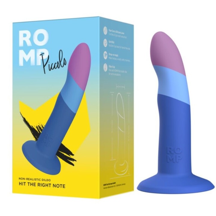 Piccolo Silikondildo mit Dreifarbigem Saugauffang 14 cm von Romp